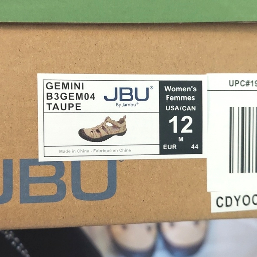 JBU Shoes, Size 12, Taupe "Gemini" Microsuede Leather, Comfort Walking, NEW!! - Picture 9 of 9